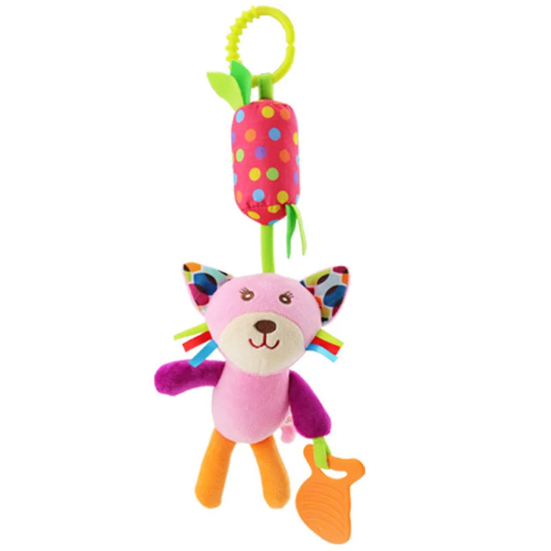 Soft Infant Crib Bed Stroller Mobile Hanging Rattle Baby Educational Toys Brain Developmental Hand Grip Cute Stuffed Animal Toys Purest Peak